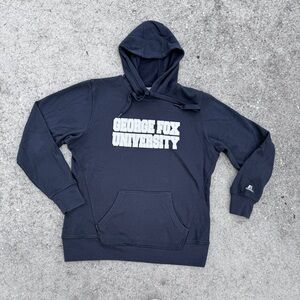GEORGE FOX UNIVERSITY Navy Hoodie by Russell Athletic large Collegiate Fan